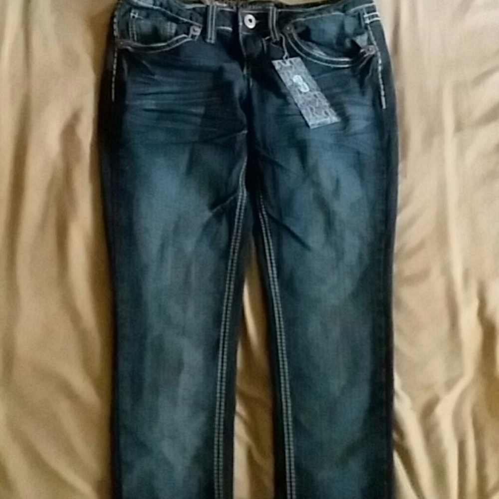 Dark blue skinny jeans